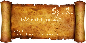 Szilágyi Kincső névjegykártya